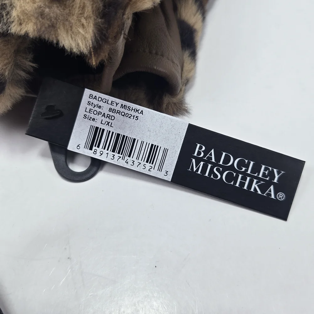 PrAna Bogda Cedar Beanie and Badgley Mischka Leopard Print Mittens L/XL Get Both